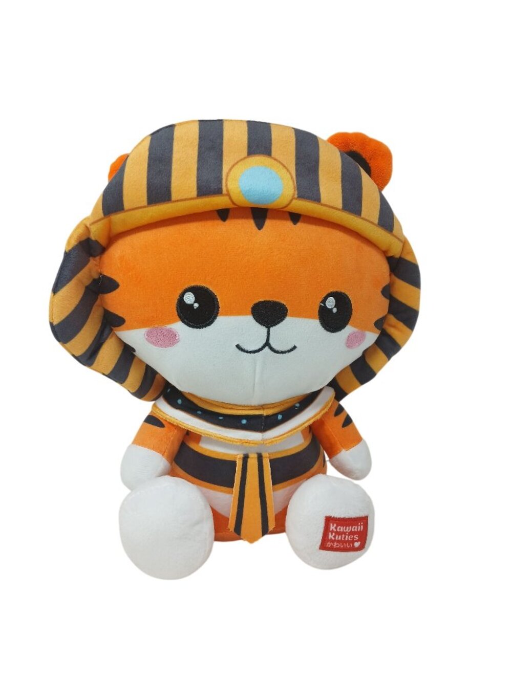 Kawaii Kuties Pharaoh Tiger Plush Toy Soft Orange White Stuffed 12" Tall #D-12